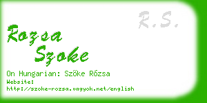 rozsa szoke business card