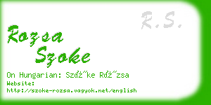 rozsa szoke business card